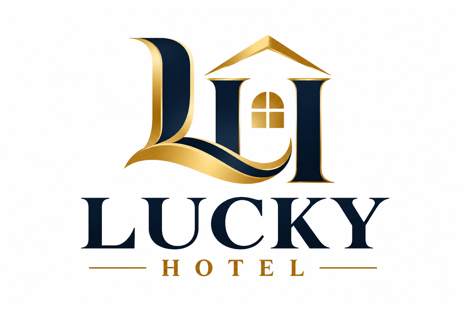 Lucky Hotel monogram logo